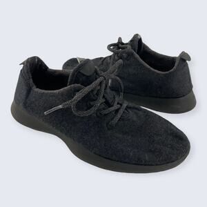 Men's Allbirds The Wool Runners Natural All Black Merino Lace Up Black Sneaker 9